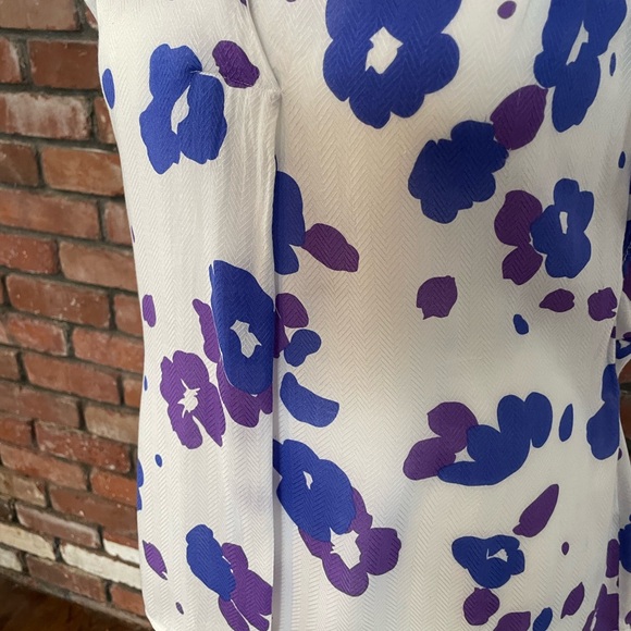 CAbi White and Purple Floral Blouse - Picture 5 of 13